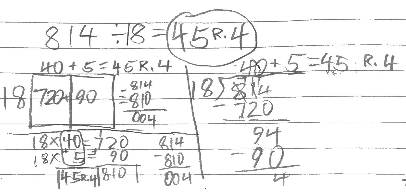 fourth grade math example